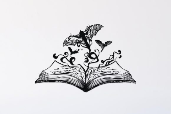 Bat and Spellbook Mandala Drawing 2 Graphics and Illustrations Review