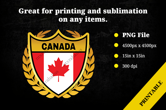 Canada Gold Shield Graphics for Crafts & Content