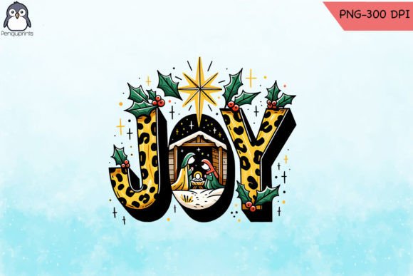 Christmas Joy Nativity Scene PNG for Graphics and Crafts