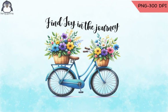 Joy in Journey Bike PNG Graphics for Crafts & Small Business