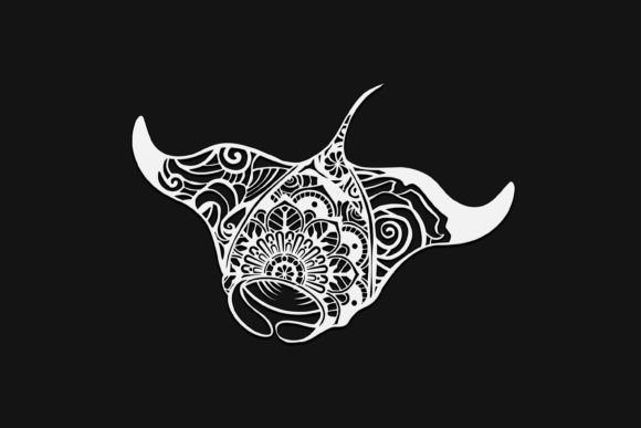 Manta Ray Mandala Drawing 127: Premium Graphics for Digital Sellers