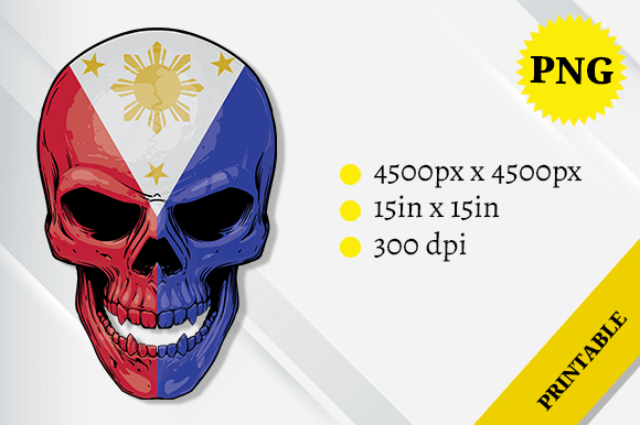 Philippines Skull X Flag Graphics and Illustrations Review