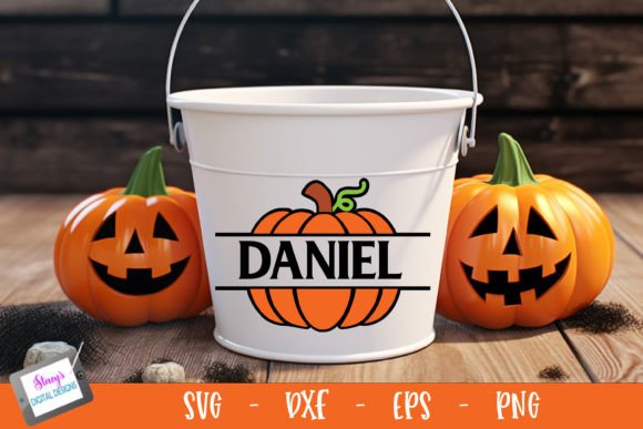 Pumpkin Monogram Split Pumpkin SVG for Crafts and Graphics