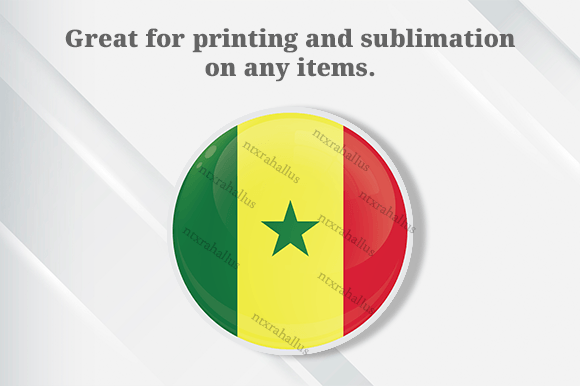 Senegal Round Icon PNG File: Graphics for Editorial & Icons