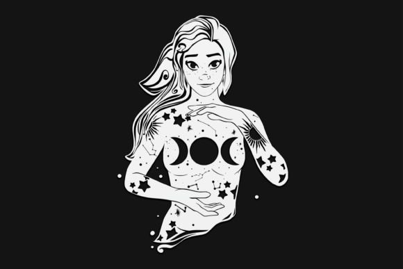 Three-moon Goddess Drawing 61 Graphics and Illustrations Review