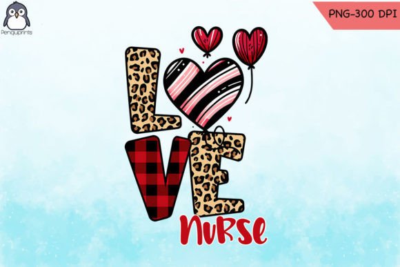 Valentine Nurse Digital PNG File: Graphics for Crafts & Branding