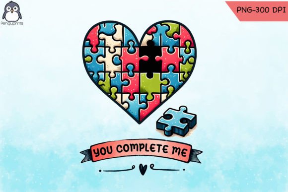 You Complete Me Puzzle PNG Graphics for Crafts